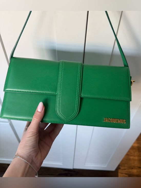 Jacquemus Handbags - Jacquemus Long Le Bambino Leather Shoulder Bag – Green